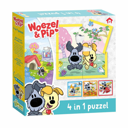 Woezel & Pip 4-1 Puzzel | 4- 6- 9- en 16 stukjes