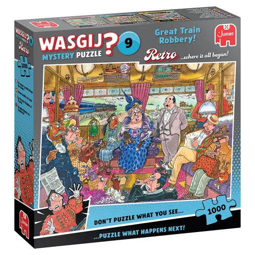 De Grote Treinroof: Ontrafel het mysterie | Wasgij Retro Mystery 9 | 1000 stukjes